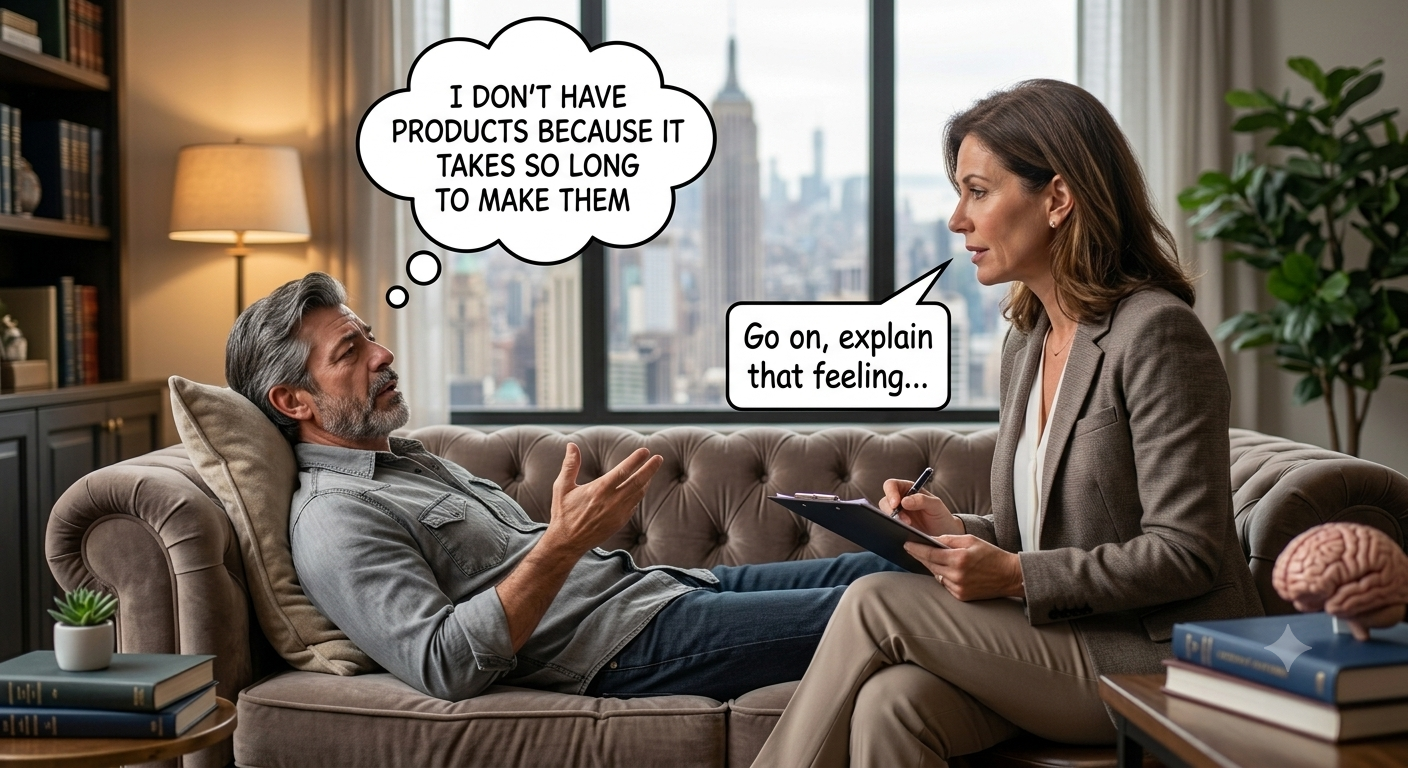 I don't have products because it takes so long to make them